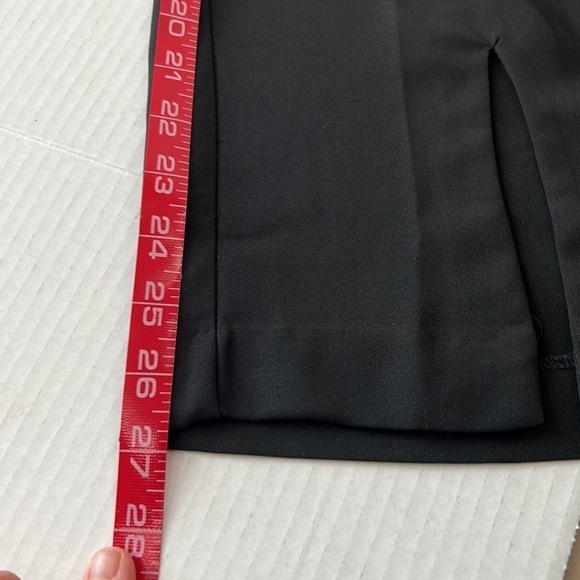 Skies Are Blue Front Slit Black Trouser Lightweight Silky Satin Pant SZ M Dressy - Picture 11 of 11